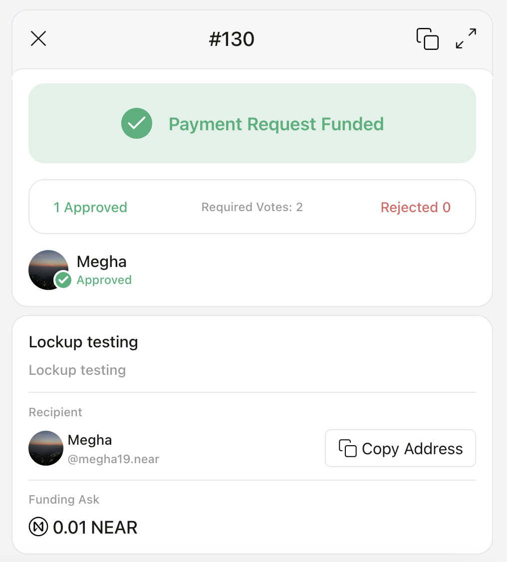 View payment details
