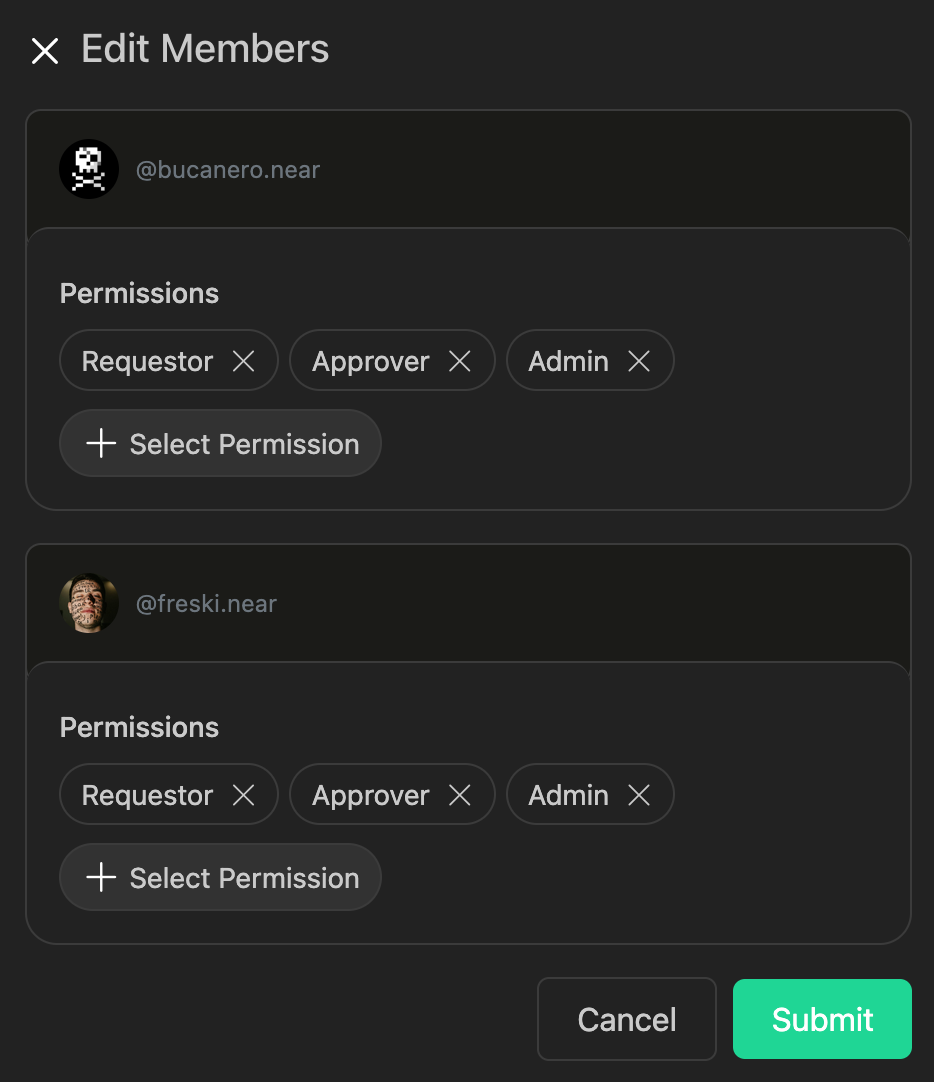 edit members