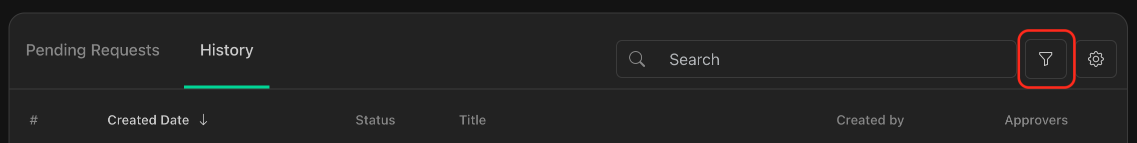 Open payment filters